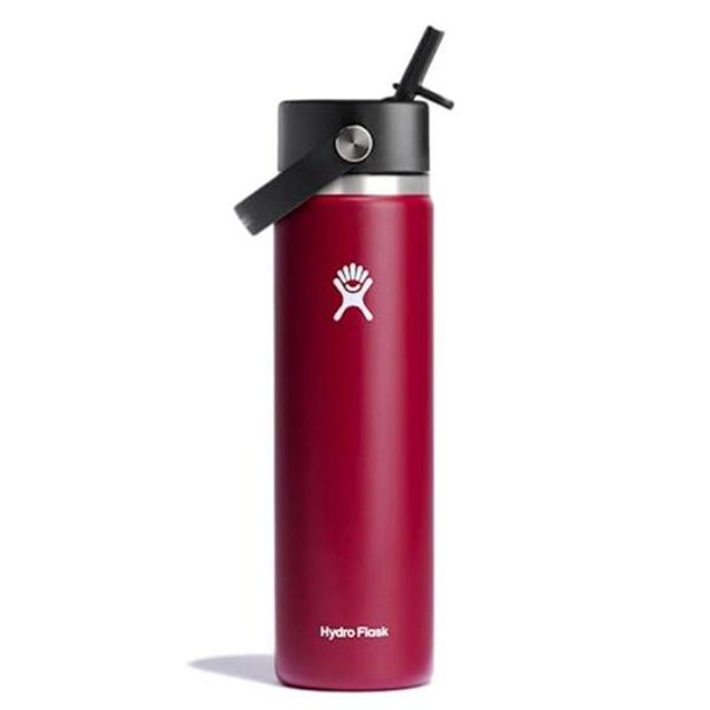Hydro Flask Wide Mouth Insulated Water Bottle with Flex Straw Cap
