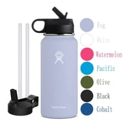 Hydro Flask Wide Mouth Water Bottle Stainless Steel, Straw Lid - 32Oz - Fog