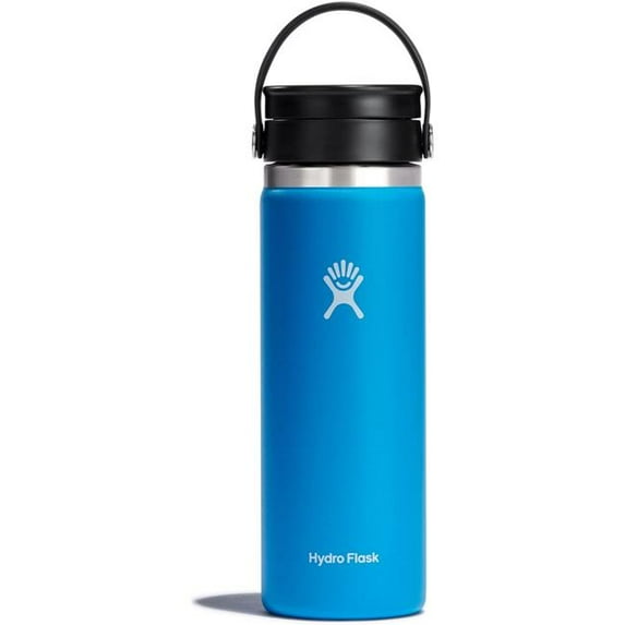 Hydro Flask Wide Mouth with Flex Sip Lid - Insulated 20 Oz Water Bottle Travel Cup Coffee Mug - Pacific