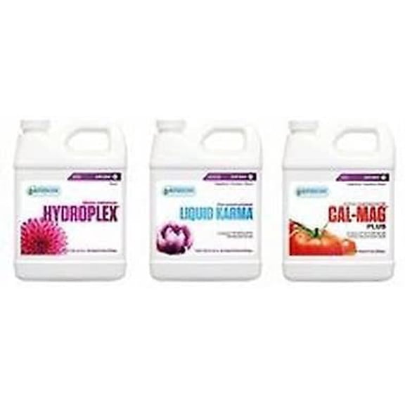 Hydro Galaxy Hydroplex Bloom 1 qt, Liquid Karma 1 qt, Cal-Mag Plus 1 qt