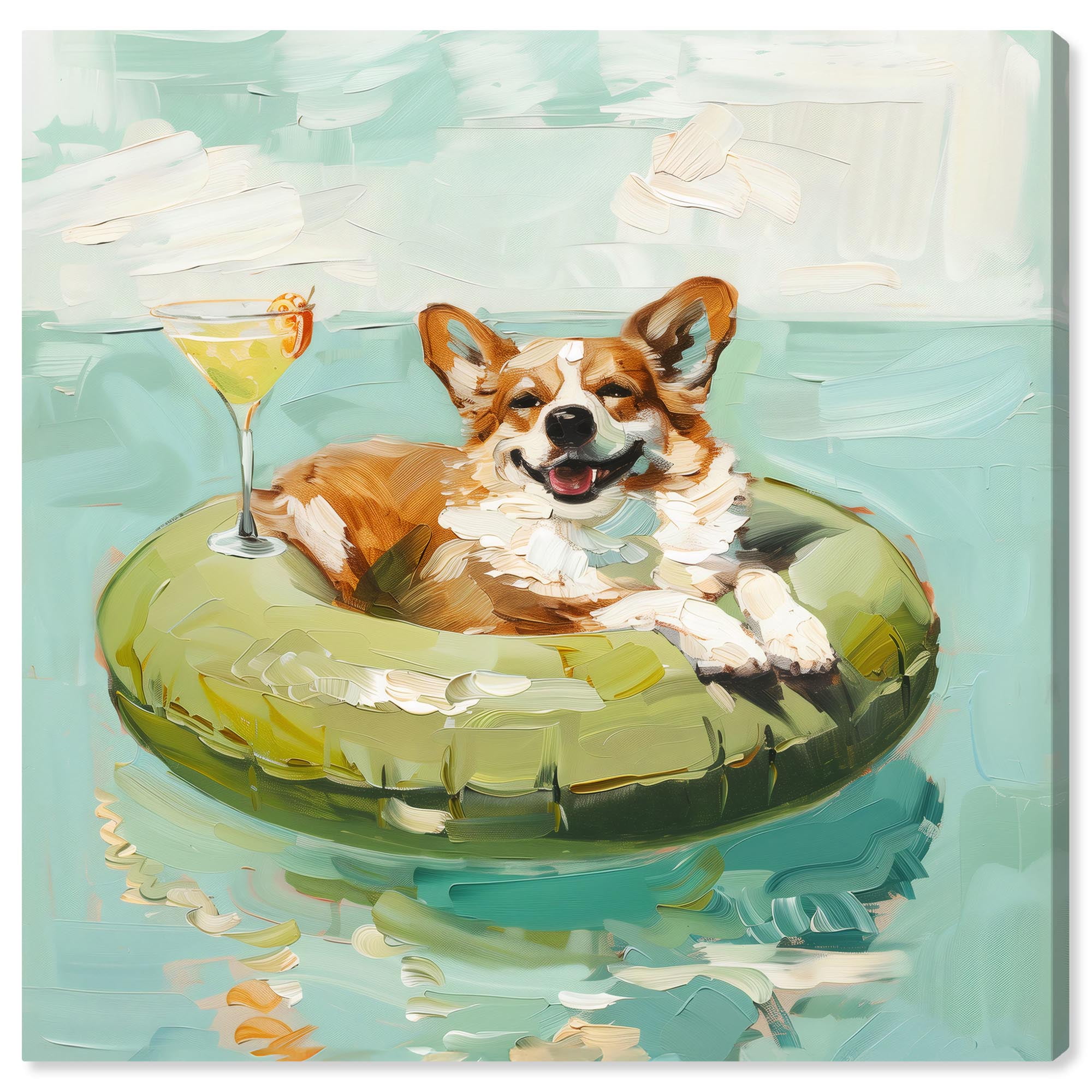 Hydro Hound Gallery Wrapped Canvas Pet Art Print, 20" x 20"