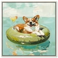 thumbnail image 1 of Hydro Hound Canvas Cute Pet Art Prints by Art Remedy, Silver Frame, 24" x 24", 1 of 7