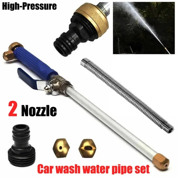 Hydro Jet High Pressure Power Washer Water Spray Gun Nozzle For Garden Car Hose