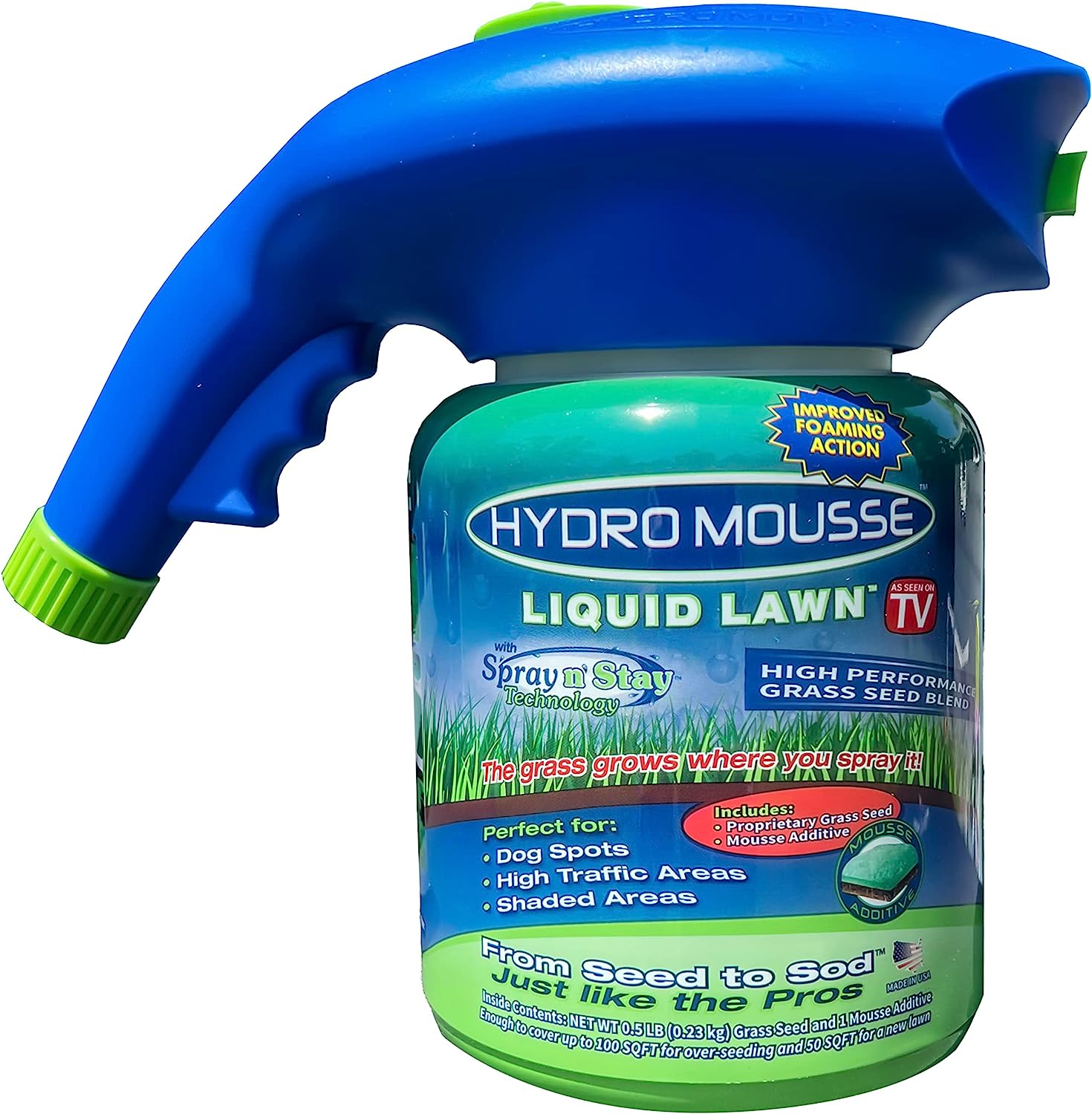 Hydro Mousse Liquid Lawn System Grow Grass Where You Spray It Made