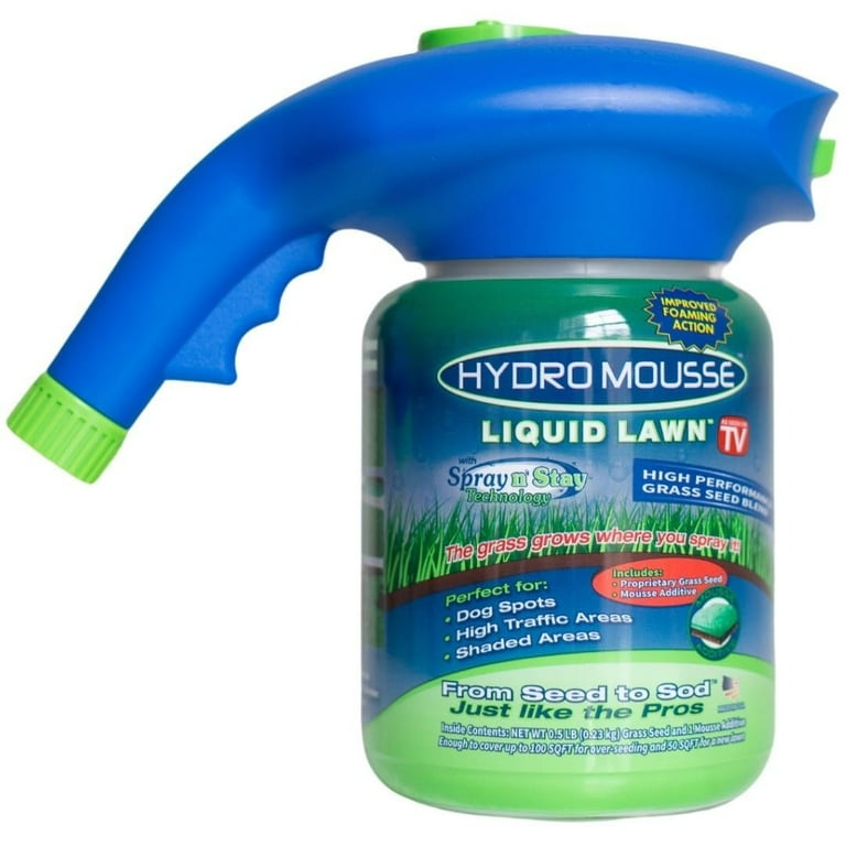 eídos Hydrogen Mousse Pack 6 Packs Hydro Mousse PRO Grass Seed, Fast Growing Lawn Repair, Spray n