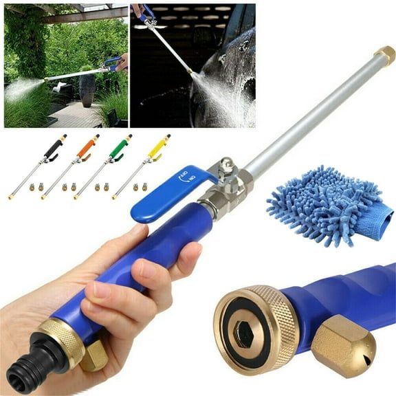 Hydro Nozzle 3000 PSI for Water Hose, Jet Nozzle Power Washer for Garden Hose, High Pressure Hose Nozzle with 2 Different Nozzles & Quick Connectors, Watering Sprayer Cleaning Tool for Car, Patio