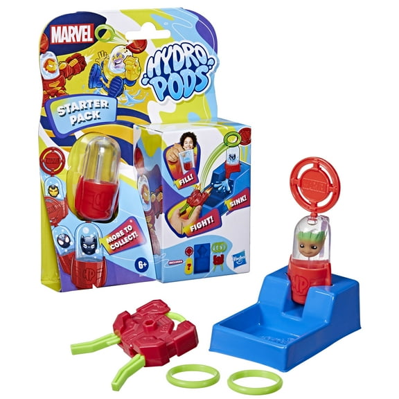 Hydro Pods Marvel Starter Pack Battle Toy, Water Activated Surprise Toys for Kids
