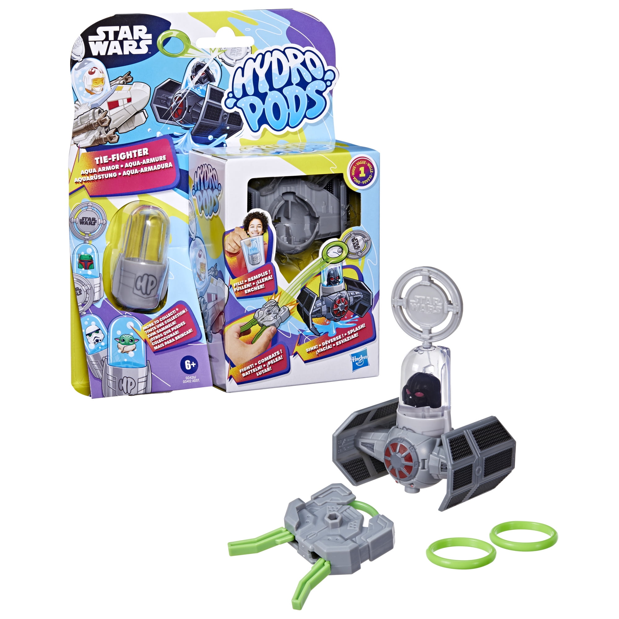 Hydro Pods Star Wars TIE Fighter Aqua Armor, Darth Vader Water Activated Battle Toy