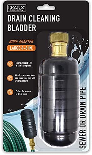 Hydro Pressure Drain Cleaning Bladder - Fits 4" to 6" Drain Pipes