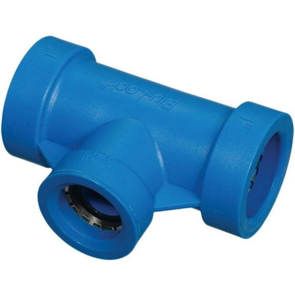 Hydro-Rain BL402-131 1 inch Blu-Lock x 3/4 inch Blu-Lock Tee