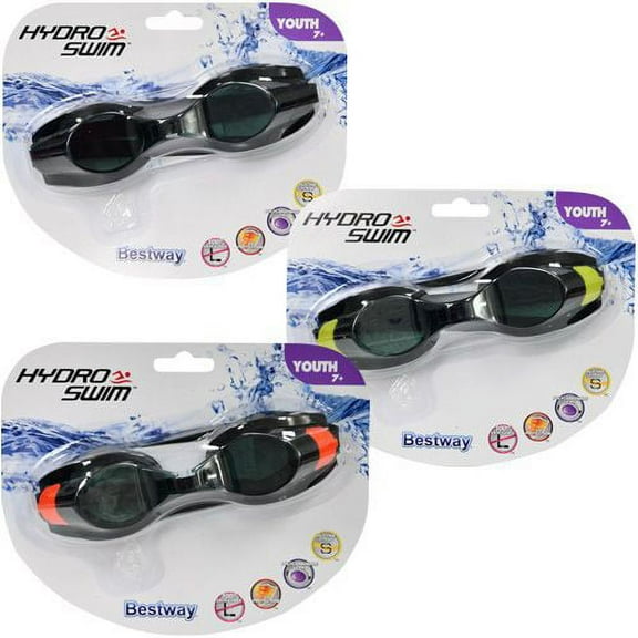 Hydro-Swim Focus Goggles with UV coating and smoke lense on blister card