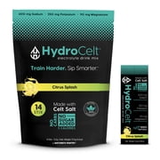 HydroCelt Electrolyte Drink Mix Packets, 14 Sticks – Citrus Splash, Sugar-Free, Hydration Powder