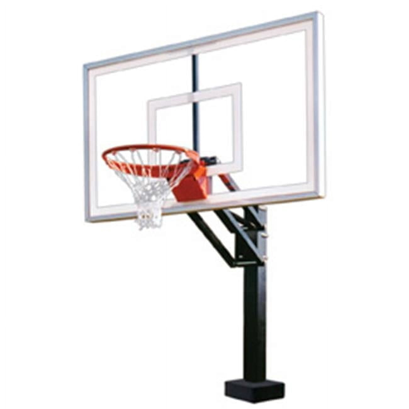 HydroChamp Select Stainless Steel-Acrylic Adjustable Poolside Basketball System, Black