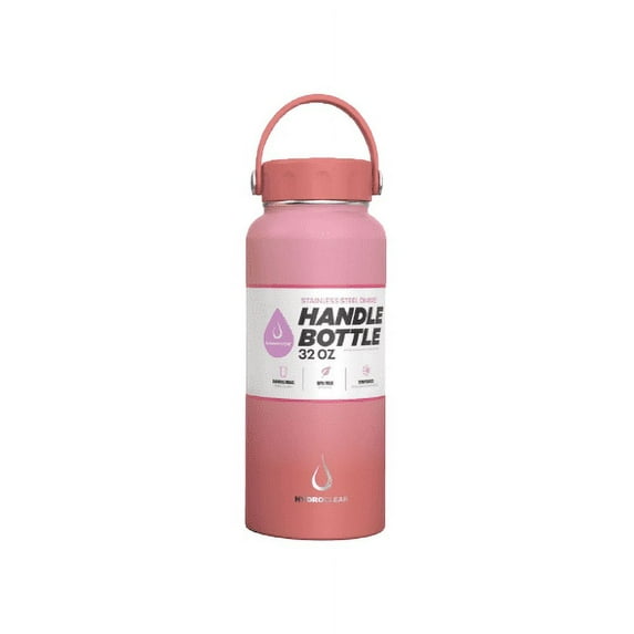 HydroClear 32oz STAINLESS STEEL OMBRE HANDLE CAP - ORANGE/PINK-
