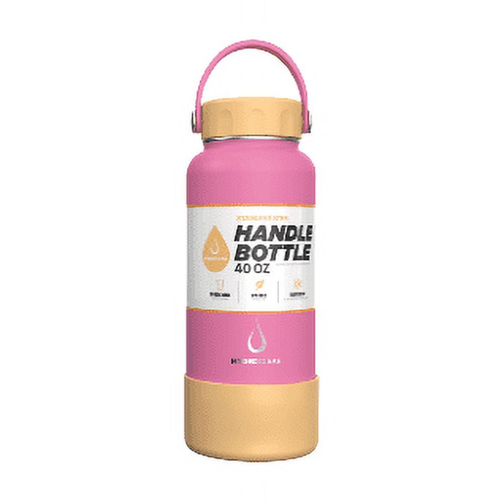 HydroClear 40oz Insulated Water Bottle with Stainless Steel Handle Cap ...