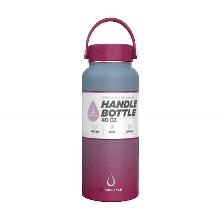 HydroClear 40oz STAINLESS STEEL OMBRE HANDLE CAP -RED/PINK