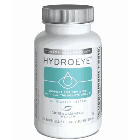 HydroEye Dry Eye Supplement with GLA and Omega-3 EPA DHA For Tear Film and Ocular Surface Support, 120 Softgels