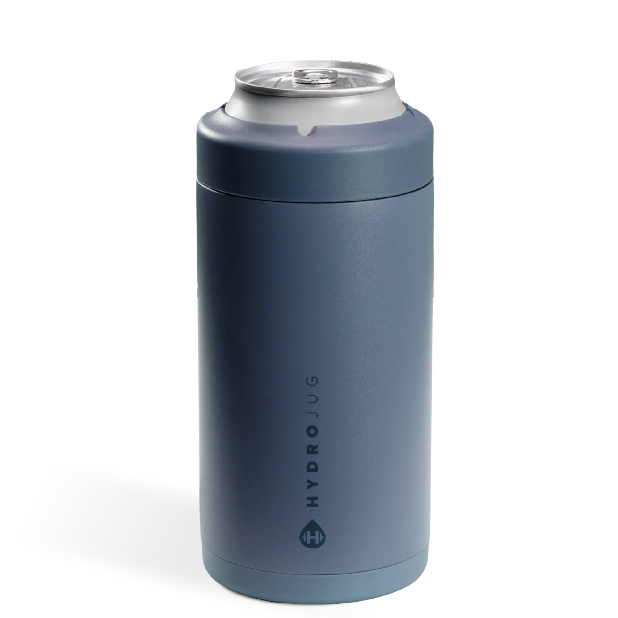 HydroJug Can Cooler - Standard 2-in-1 Insulated Can Cooler Cup 16oz - Stainless Steel, Non-Slip Rubber Base, Screw-Top Lid - Cascade