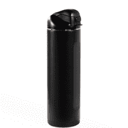 HydroJug Ease2o Insulated Stainless Steel Water Bottle with Straw & Chug Lid, Leak-Resistant, Cup Holder Friendly   24oz, Black