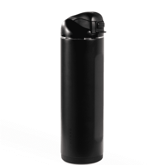 HydroJug Ease2o Insulated Stainless Steel Water Bottle with Straw & Chug Lid, Leak-Resistant, Cup Holder Friendly – 24oz, Black