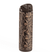 HydroJug Ease2o Insulated Stainless Steel Water Bottle with Straw & Chug Lid, Leak-Resistant, Cup Holder Friendly   24oz, Woodland