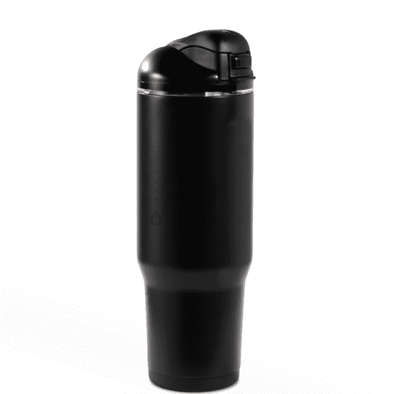 HydroJug Ease2o Insulated Stainless Steel Water Bottle with Straw & Chug Lid, Leak-Resistant, Cup Holder Friendly – 32oz, Black