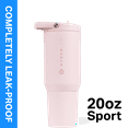 thumbnail image 1 of HydroJug Sport 20 oz Stainless Steel Water Bottle with Flip Straw, Insulated Leak-Proof Tumbler for Gym & Outdoor - Pink Sand, 1 of 7