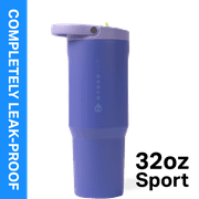 HydroJug Sport 32 oz Stainless Steel Water Bottle with Flip Straw, Insulated Leak-Proof Tumbler for Gym & Outdoor - Lime Rickey