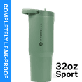 thumbnail image 1 of HydroJug Sport 32 oz Stainless Steel Water Bottle with Flip Straw, Insulated Leak-Proof Tumbler for Gym & Outdoor - Sage, 1 of 7