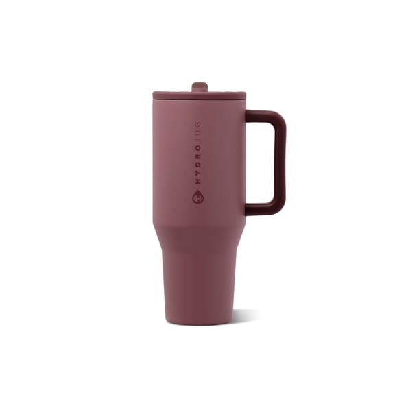 HydroJug Traveler 32oz, Insulated Tumbler with Handle & Straw, Canyon Rose