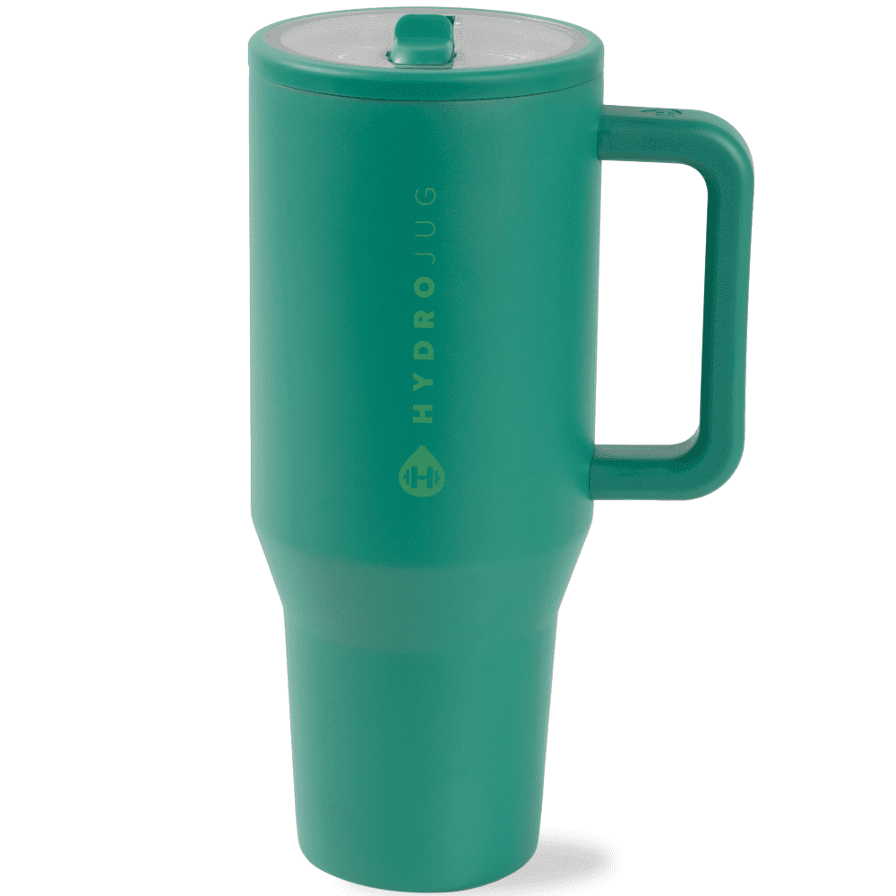 HydroJug Traveler - 40 oz Water Bottle with Handle & Flip Straw - Fits