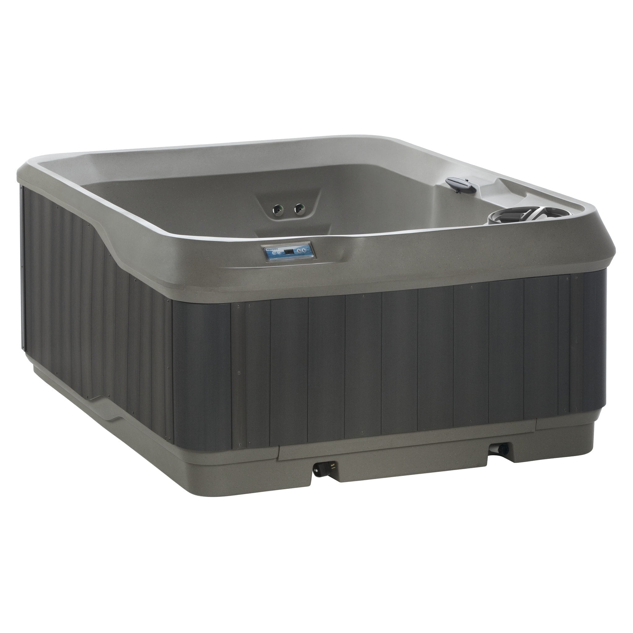 Hydroluxe 4-Person Gray and Black Rectangle Hot Tub with 24 Jets