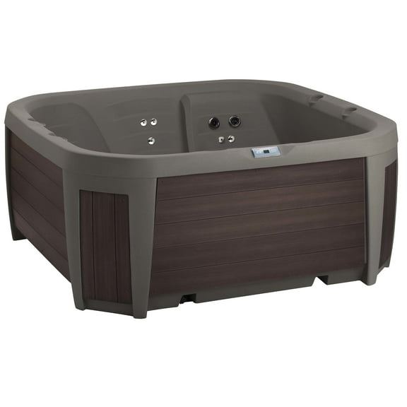 All New 2025 HydroLuxe MAUI LOUNGER Taupe/Brown Hot Tub - 5-person, 26 Jets, Convertible 110v/220v