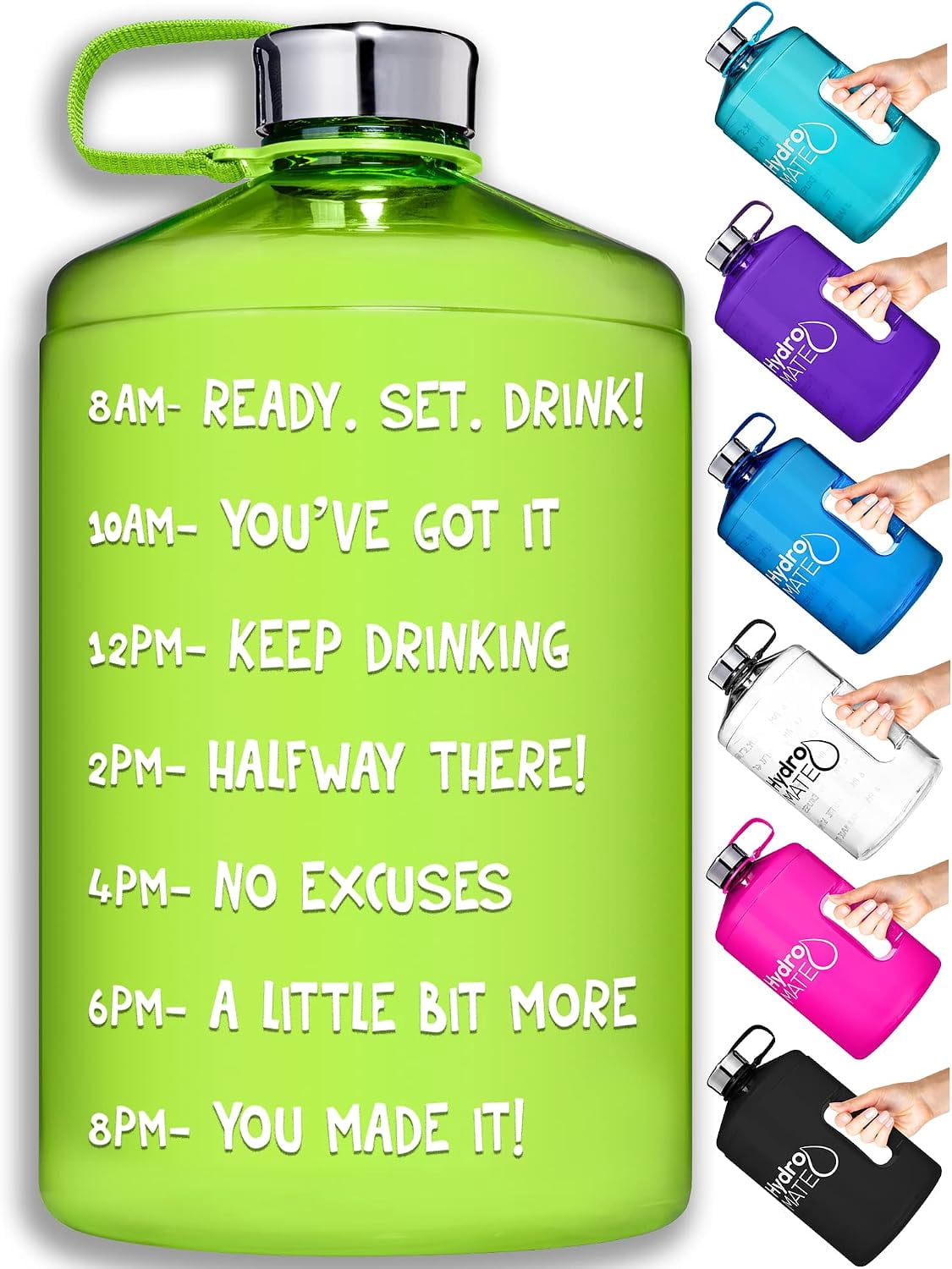 Fidus Large Gallon Motivational Water Bottle