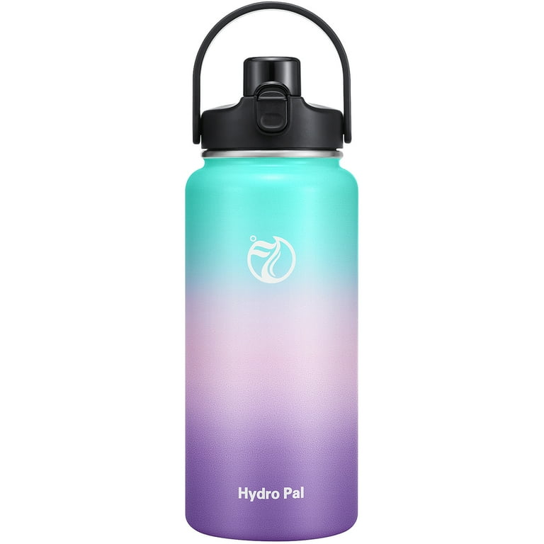 HydroPal 64oz Stainless Steel Water Bottle with 2-in-1 Leak