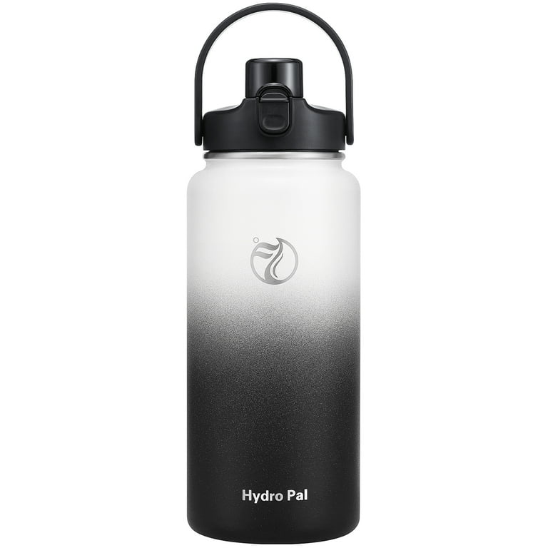 HydroPal 64oz Stainless Steel Water Bottle with 2-in-1 Leak Proof