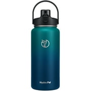 HydroPal Stainless Steel Water Bottle 40oz with 2-in-1 Leak Proof Lids(Chug Lid and Straw Lid) Wide Mouth Water Bottle with Straw for Sports and Travel