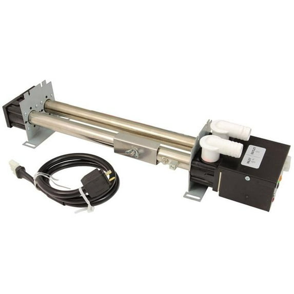 HydroQuip 0.75 in. 5.0kw Low Flow HQ Slipstream Heater Assembly with Double Barrel Foot Brackets & Molded Cord