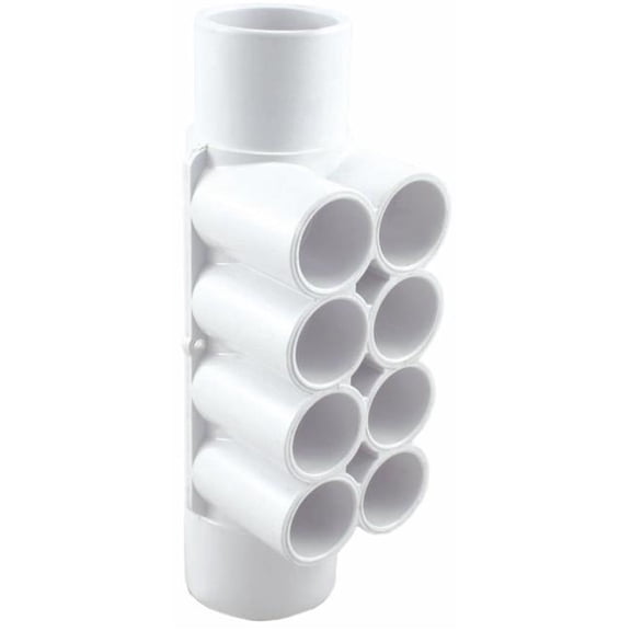 HydroQuip 21123-080-000 1.5 in. Slip x 1.5 in. Spigot x 0.75 in. Slip 8 Port Manifold