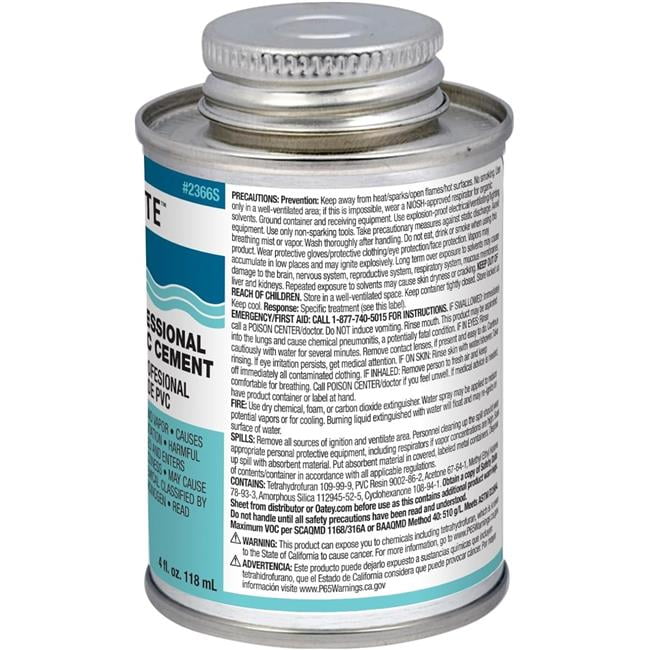 HydroQuip 2366S 4 oz Pool-Tite PVC Medium Body Glue
