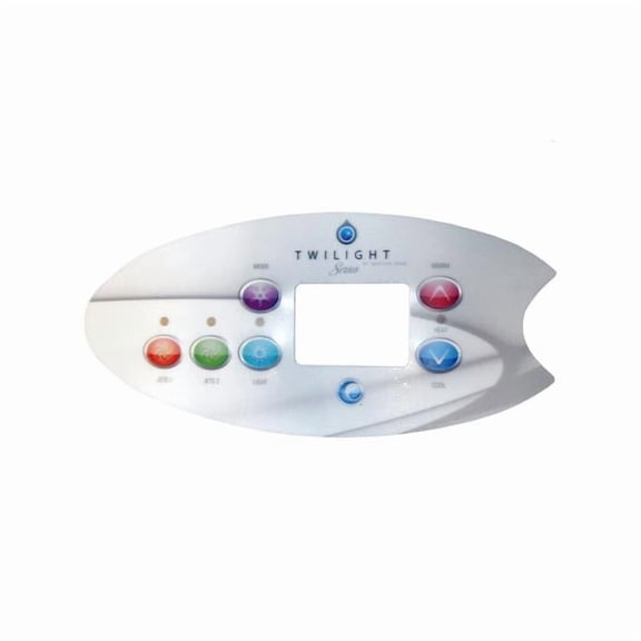 HydroQuip X509043 6 Button Master Spa Twilight Series 2 Part Keypad Overlay