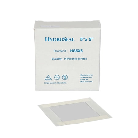 HydroSeal IV Site Barrier Protector Clear Square Sterile 5 x 5" HS5X5, 98 Ct