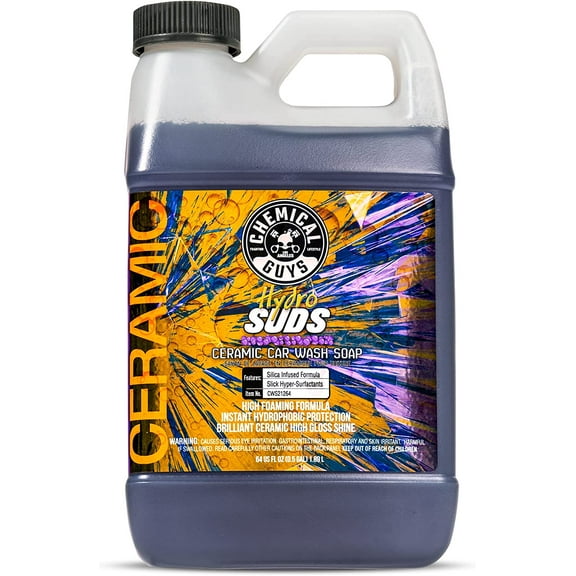 HydroSuds Ceramic SiO ine High Foaming Car a Soap - Foam Cannon Soap, orks ith Foam Guns or Bucket a es Safe for Cars, Trucks, Motorcycles, RVs, & More, Berry Scent - 64 fl oz