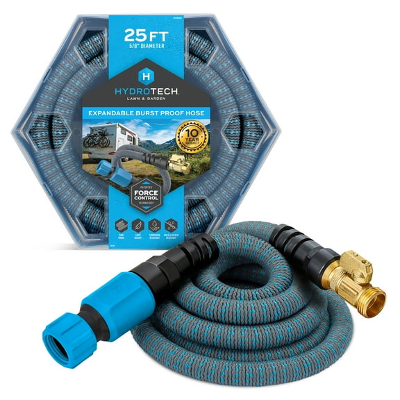 HydroTech Burst Proof Expandable Garden Hose - Water Hose 5/8 in Dia. x 25 ft.