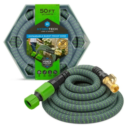 HydroTech Burst Proof Expandable Garden Hose - Water Hose 5/8 in Dia. x 50 ft.