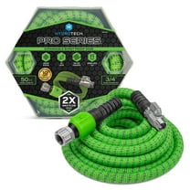 HydroTech Pro Series 3/4" x 50ft Expandable Garden Hose - Kink-Free, 2x Flow, Lightweight
