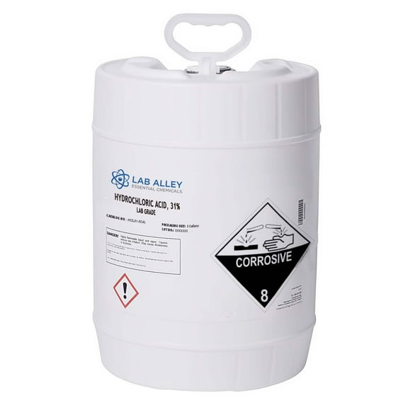 Hydrochloric Acid 31%, Lab Grade 5GAL