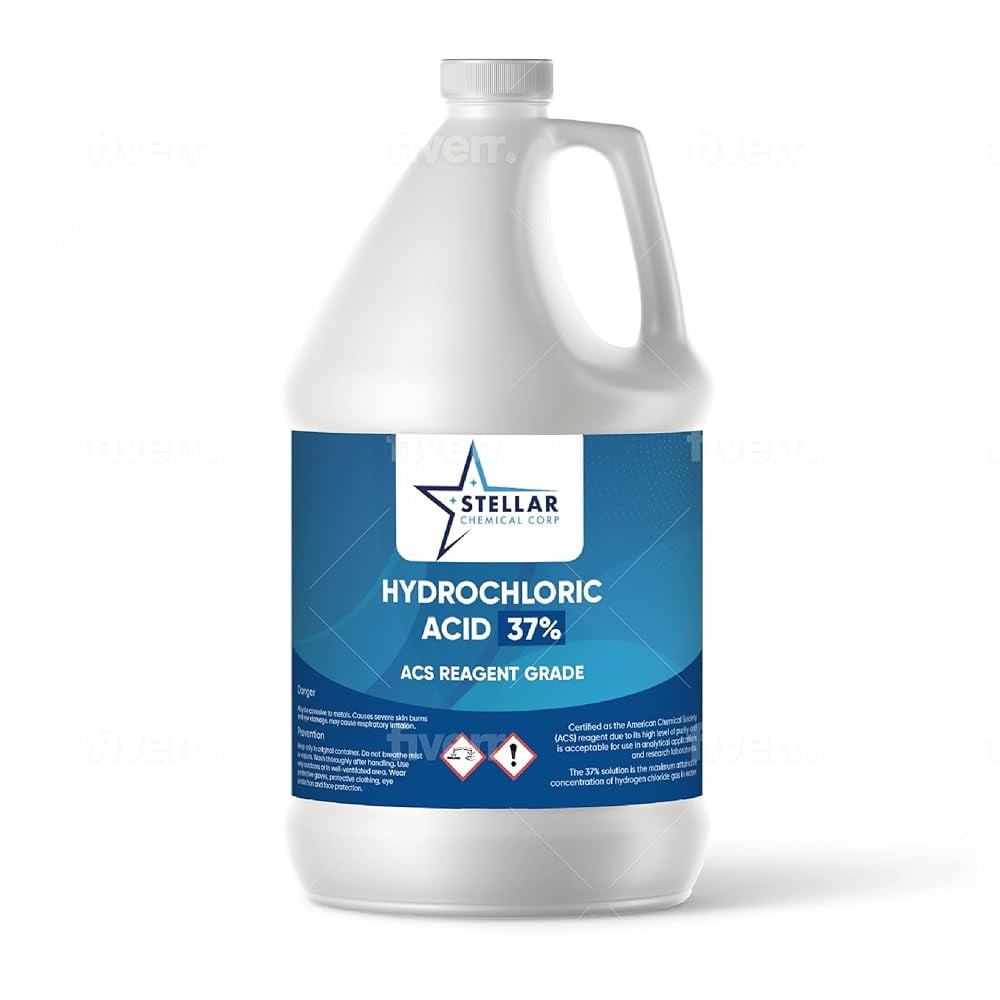 Hydrochloric Acid 37 Solution, Grade1 Gallon