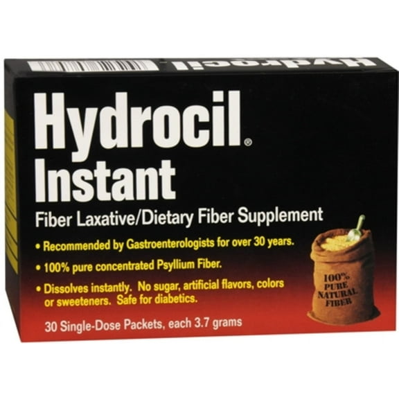 Hydrocil Instant Fiber Laxative Packets 30 Each (Pack of 2)