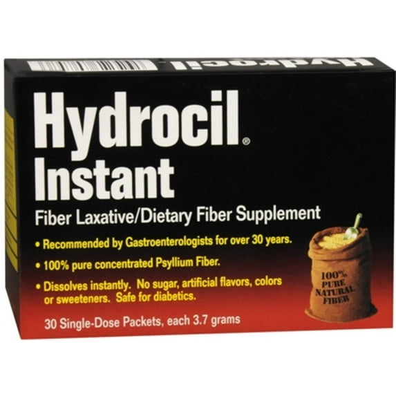 Hydrocil Instant Fiber Laxative Packets 30 Each (Pack of 2)